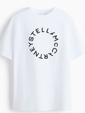 STELLA MCCARTNEY H&M OVERSIZED PRINTED LOGO T-SHIRT
